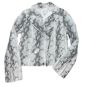 Cupcake and Cashmere Snake Print Faux Leather Jacket